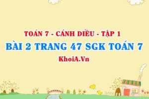 Bài 2 trang 47 SGK Toán 7 tập 1 Cánh Diều